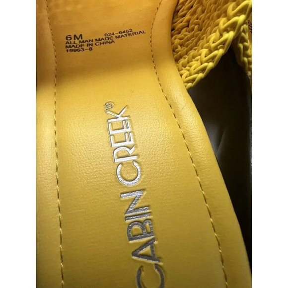 Cabin Creek Yellow Mesh Slide On Sandals NEW SZ 6M - Picture 4 of 7